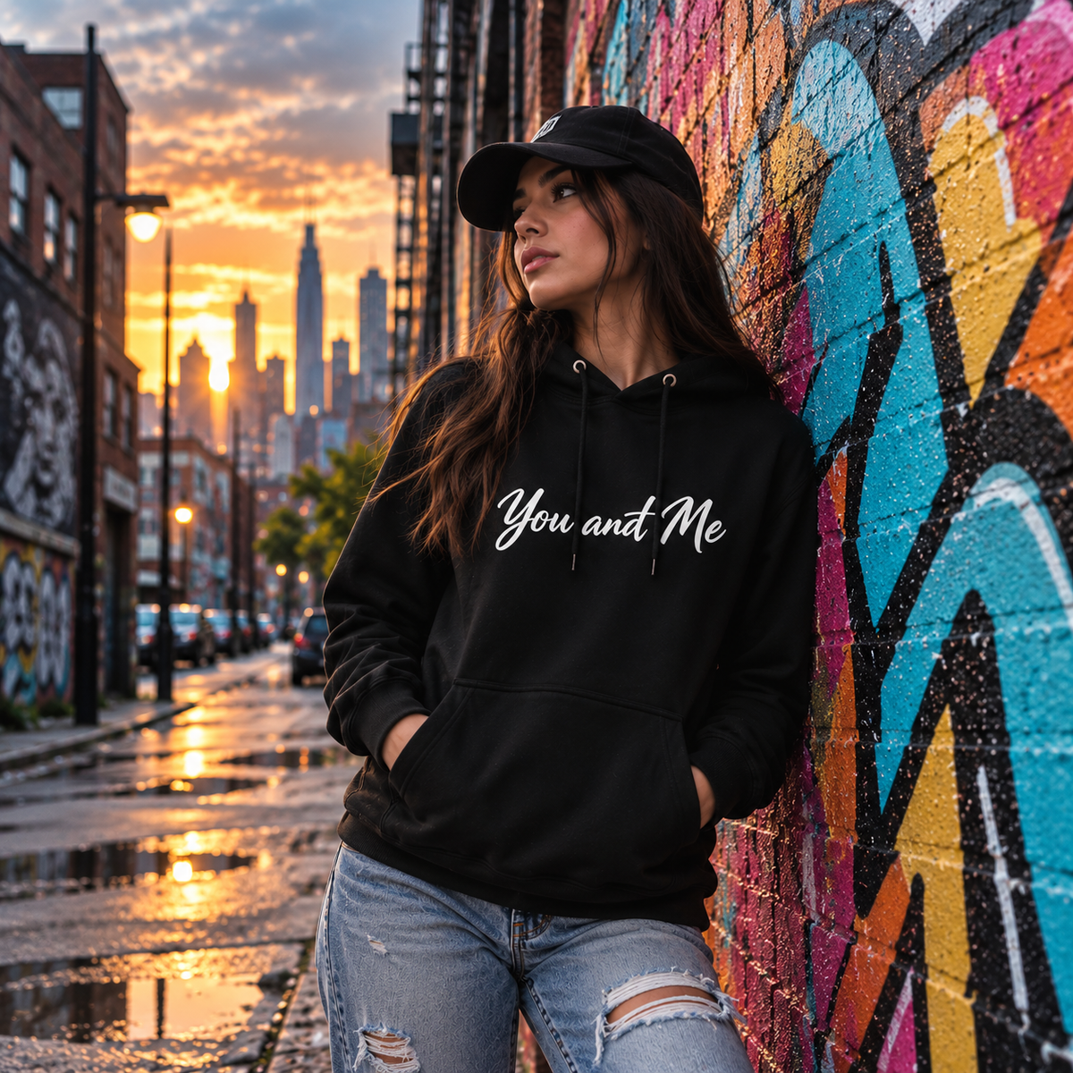 You and Me Premium Embroidered Hoodie | T219™ by Daniel D’ Tiger